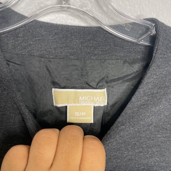 Michael Michael Kors Womens Jacket Size S Gray 3/4 Sleeve Button Front - Picture 3 of 13